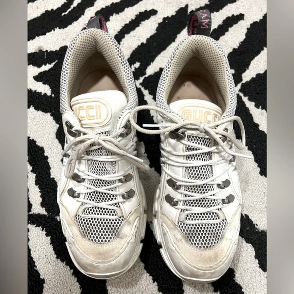 Gucci White Flashtrek Sneakers - Picture 1 of 6